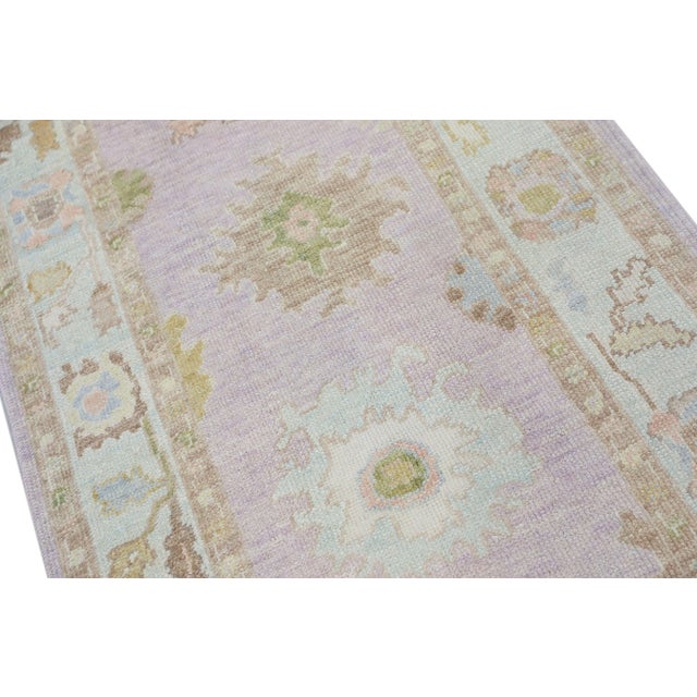Pink Modern Turkish Oushak Rug 3'2'' x 6'4" For Sale - Image 8 of 10