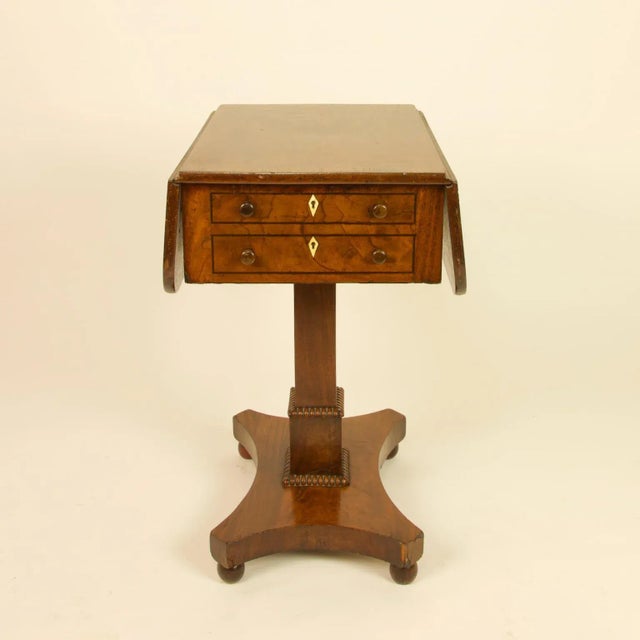 Brown Small English Regency Pembroke Table, 1840s For Sale - Image 8 of 15