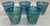 Set of 5 vintage midcentury Georges Briard gilt glasses decorated in gorgeous green paisley with blue border.