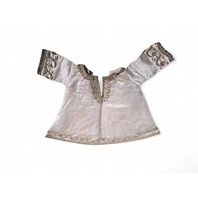 Mid 18th Century 18th Century Embroidered Christ Child Garments, Framed, 1750s For Sale - Image 5 of 11