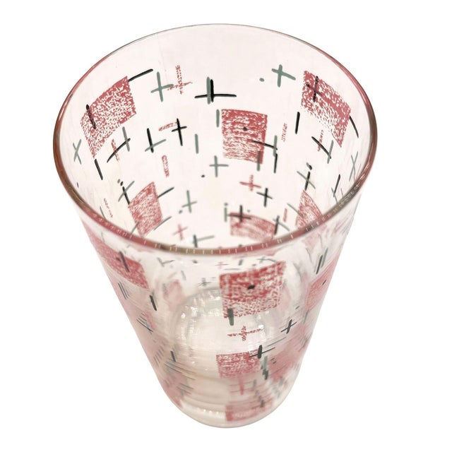 1950s 1950s Mid-Century Googie Print Atomic & Starbursts Midmod Cocktail Glass - Set of 10 For Sale - Image 5 of 8