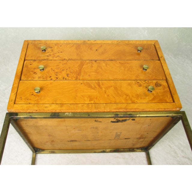 Mid 20th Century Milo Baughman Style Small 3 Drawer Jewelry Chest For Sale - Image 16 of 18