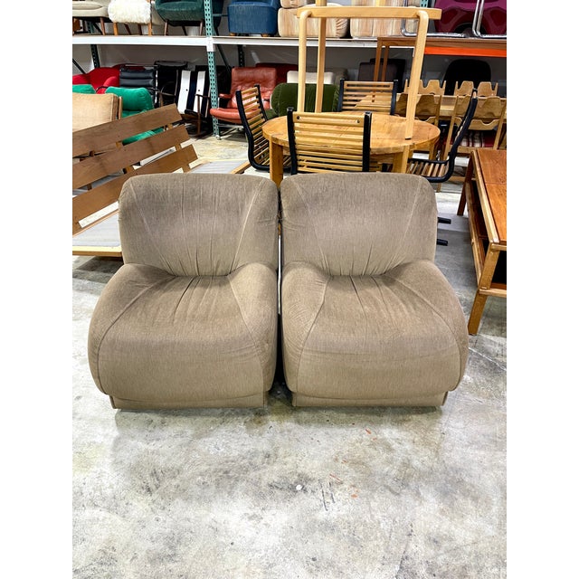 Textile Pair Doimo Salotti Vintage Modular Chairs For Sale - Image 7 of 9