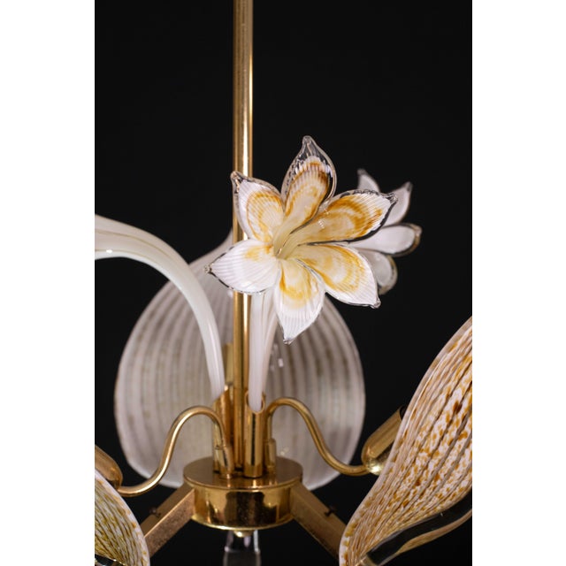 Gold Chandelier Franco Luce for Seguso, Murano Glass, 1970s For Sale - Image 9 of 12