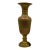 Vintage Indian Brass Peacock Vase, Etched Enamel Pedestal Vase, Made in India For Sale