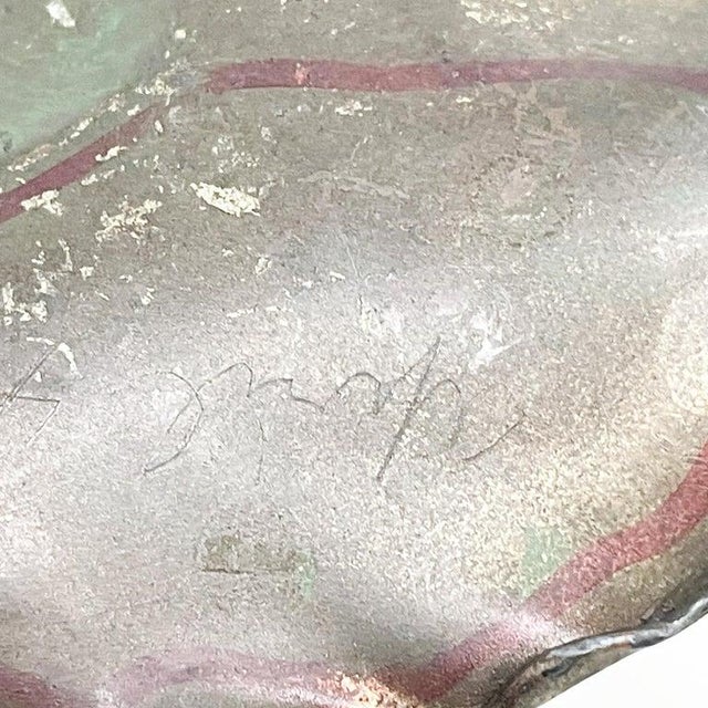 Art Deco Fair Maiden Copper Plate Signed April 4 1906 For Sale - Image 9 of 16