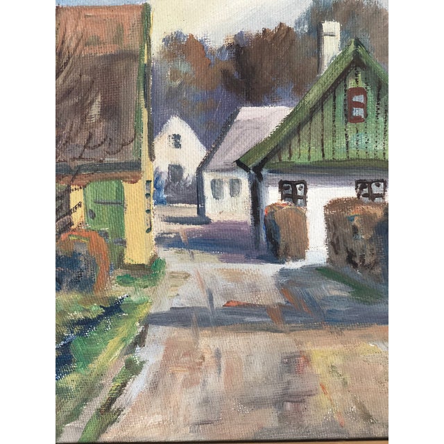 Vintage Original Cottage Oil Painting: Framed Countryside Art For Sale - Image 4 of 11