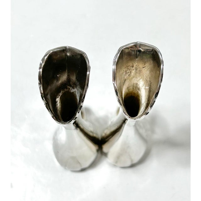 Vintage Silverplate Swan Bud Vases, Sculptural Pair For Sale In Louisville - Image 6 of 7