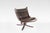 Brown Vintage Falcon Chair in Brown Leather and Plywood by Sigurd Ressell for Vatne Møbler, 1970s For Sale - Image 8 of 8