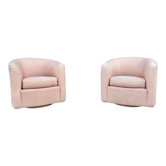 1960s Mid Century Swivel Lounge Chairs - Set of 2 For Sale