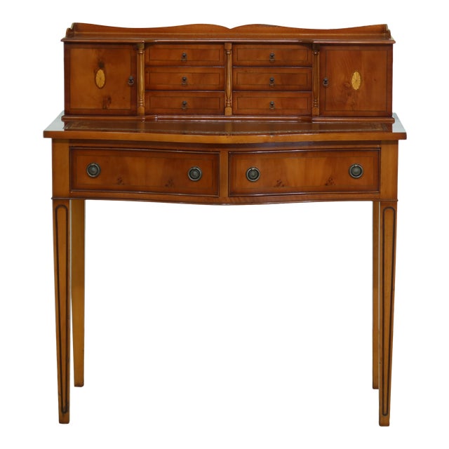 Rosjohn English Yew Wood Ladies Writing Desk Chairish