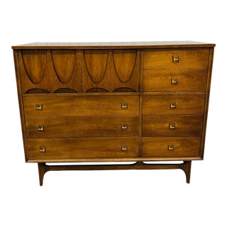Mid-Century Modern Broyhill Brasilia Walnut Magna Chest For Sale