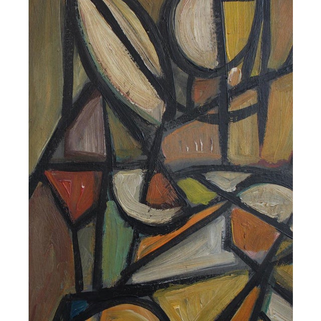 Postwar European Artist, The Vanguard Series Nr. XXII Abstract Composition, 1950s-1970s, Oil on Board, Framed For Sale - Image 10 of 13