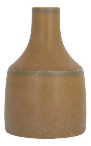 Small Mid-Century Scandinavian Modern Collectible Caramel Stoneware Vase by Gunnar Borg for Höganäs Ceramics, 1960s
