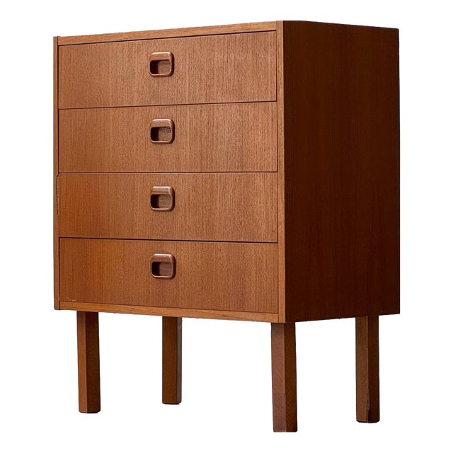 Mid-Century Chest of Drawers on Legs with Teak Veneer, 1960s For Sale