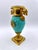 Bulbous Vase Clock in Aqua Green Opaline For Sale - Image 3 of 10