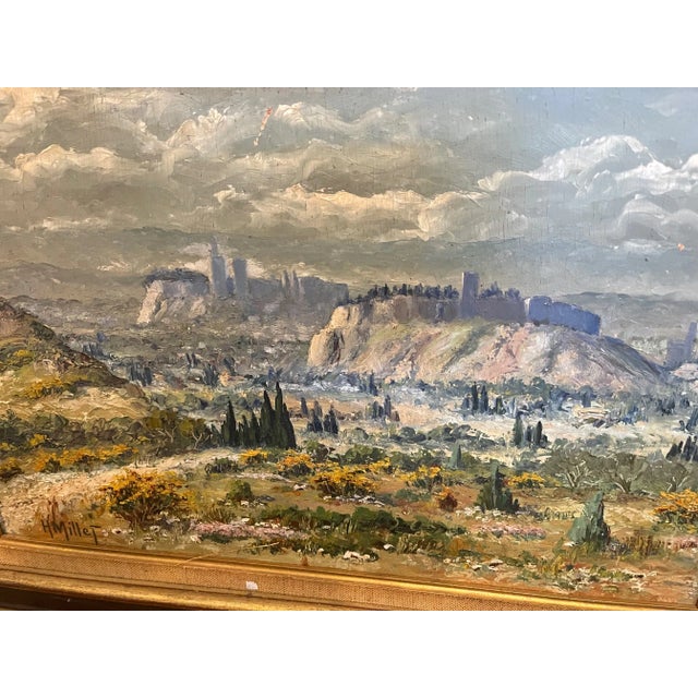 Early 20th Century French Country Landscape Oil Painting, Framed For Sale - Image 4 of 7