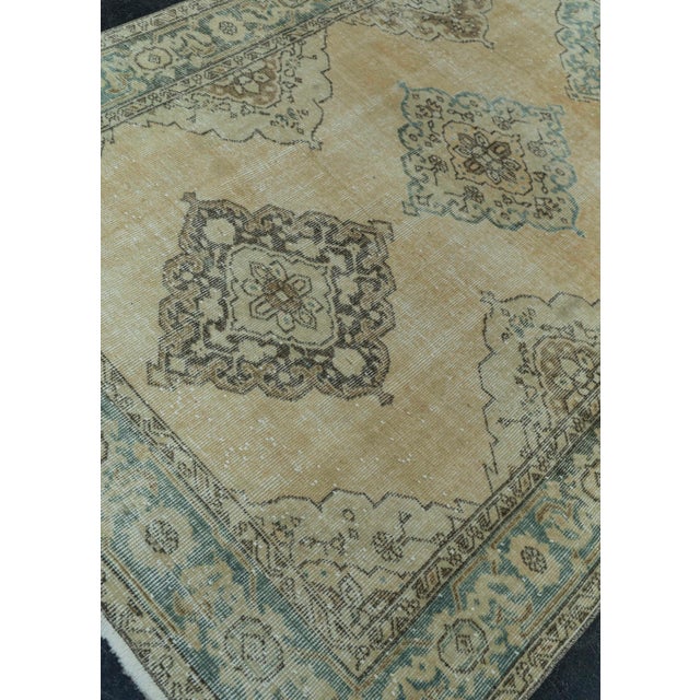 Brown Turkish Vintage Rug 4'7" x 11'10" #20772 For Sale - Image 8 of 8