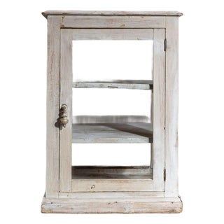 19th Century France White Wood Display Cabinet For Sale