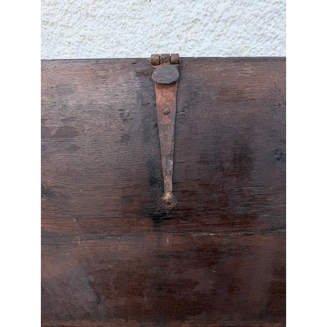 Wood Antique Spanish Carved Wooden Chest with Geometric Motifs, 1850 For Sale - Image 7 of 15