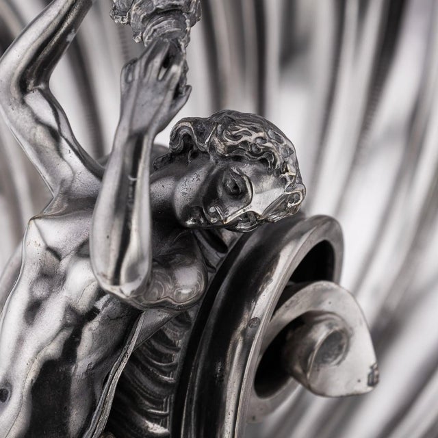 19th Century French Silver Plate Hippocampi, Mermaid & Shell Centrepiece, 1890s For Sale - Image 14 of 18