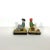 Farmhouse Vintage French Canadian Folk Art Carved and Painted Wood Couple- Set of 2 For Sale - Image 3 of 8