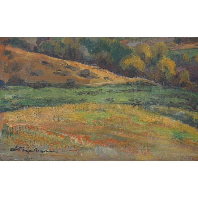 Impressionist Mid Century Impressionist Autumn Rolling Hills Landscape by A. Verbitski For Sale - Image 3 of 4