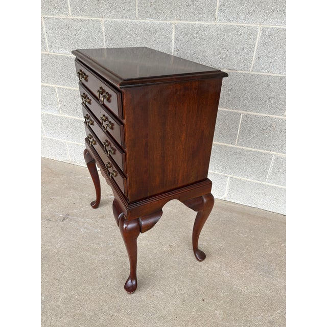 Cresent Furniture Georgian Style Cherry 4 Drawer Silver Chest For Sale In Philadelphia - Image 6 of 9
