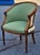 Late 20th Century Italian Regency Style Walnut and Upholstered Barrel Back Chair For Sale - Image 4 of 9