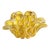 1950s Barovier & Toso Murano Yellow Spots Gold Flecks Italian Art Glass Flower Form Bowl For Sale