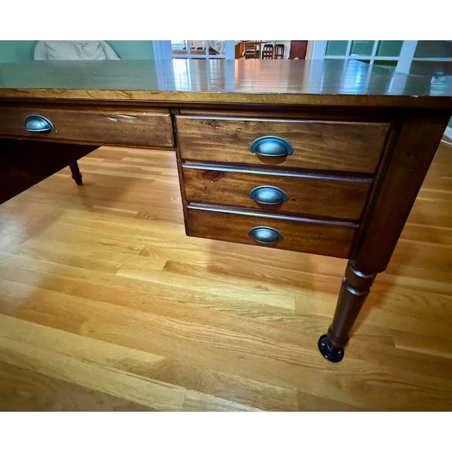 Pottery Barn Pottery Barn Walnut Bedford Executive Desk (Check My Other Listing for a Matching Desk, Sold Separately) For Sale - Image 4 of 15
