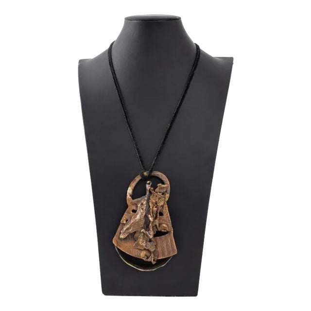 Brutalist Studio Jewelry Necklace For Sale