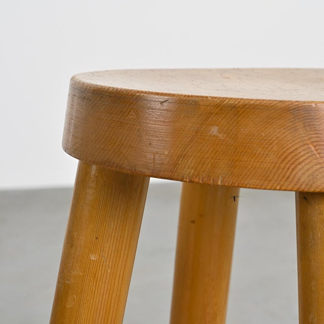Wood Stools by Charlotte Perriand for Les Arcs, 1960s, Set of 2 For Sale - Image 7 of 9