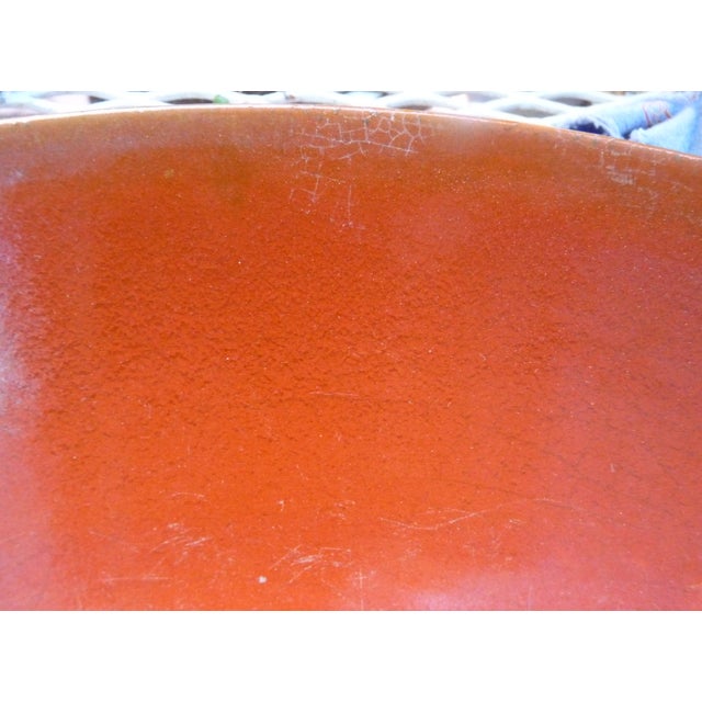 1930 Catalina Island Pottery Red Clay Monumental Charger Toyon Red 18" For Sale - Image 10 of 10