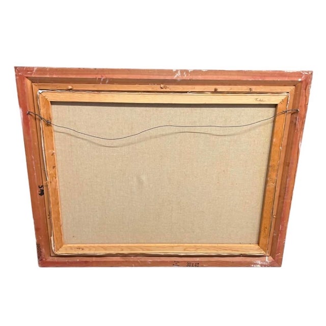 Wood Antique Painting: A Serene Afternoon on the Water For Sale - Image 7 of 12