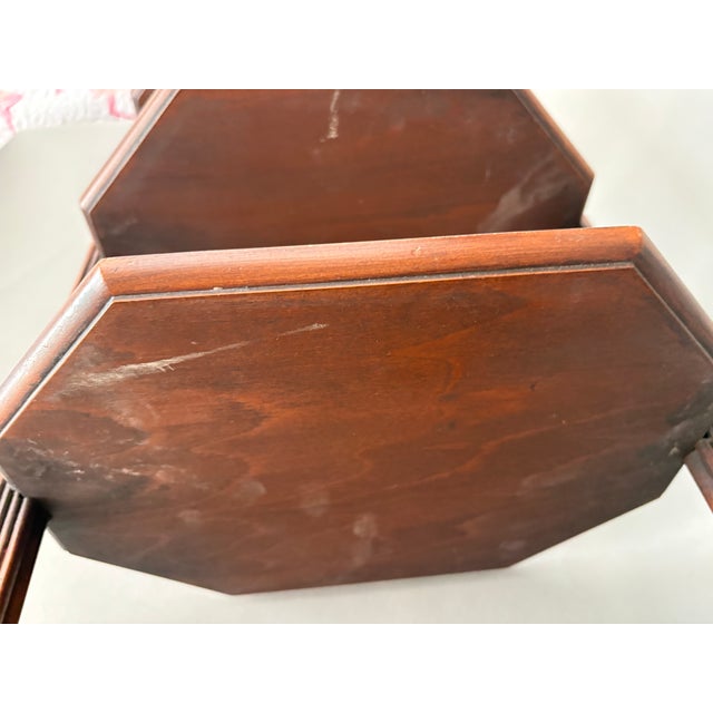 Wood 1930s Mahogany and Maple Four Tier Tea Caddy/Curio Stand For Sale - Image 7 of 8