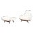 Mid-Century Walnut Gondola Lounge Chair W/ Ottoman Attributed to Adrian Pearsall For Sale