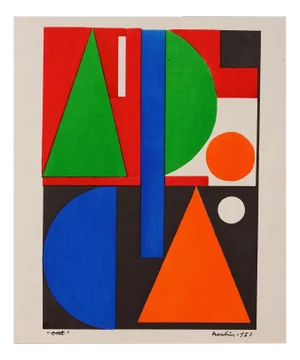 August Herbin, Abstract Composition, Lithograph, 1951