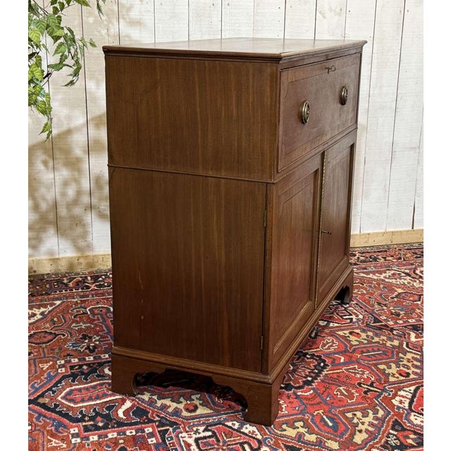 19th Century English Mahogany Secretary Chest of Drawers, 1890s For Sale - Image 5 of 18