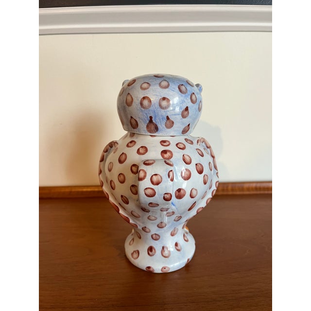 Vietri Italian Hand-Painted Owl Bedside Water Pitcher and Tumbler For Sale In New York - Image 6 of 12