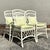 Vintage Coastal Trellis Rattan Dining Chairs - Set of 4 For Sale - Image 9 of 9