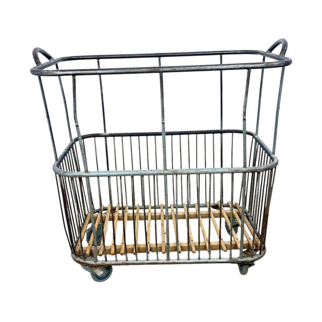 1950s Vintage Industrial French Metal Bakery Cart, 1950s For Sale - Image 5 of 9