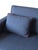 Baker Furniture Company 1960s Vintage Mid-Century Navy Jacquard Skirted Tuxedo Sofa For Sale - Image 4 of 18