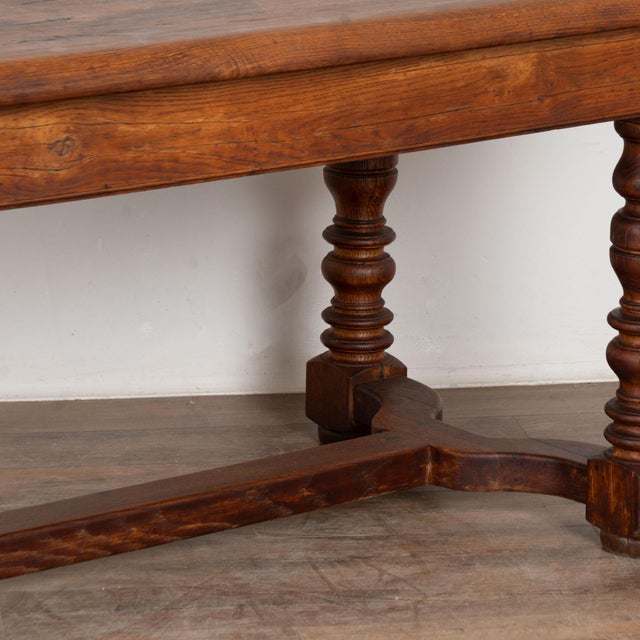 19th Century ​​​​​​​French Oak Long Library Table For Sale - Image 10 of 16