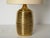 Beige Mid-Century Italian Table Lamp in Brass with Beige Lampshade by Tommaso Barbi, 1970s For Sale - Image 8 of 16