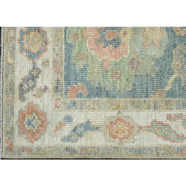 Textile Turkish Oushak Runner Rug 2'4" x 5'8" #17449 For Sale - Image 7 of 8