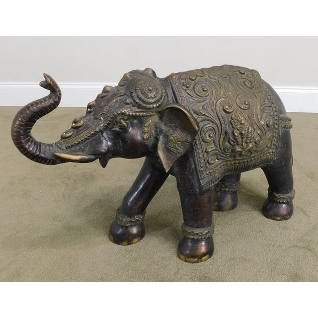 Quality Brass Indian Elephant Statue Chairish