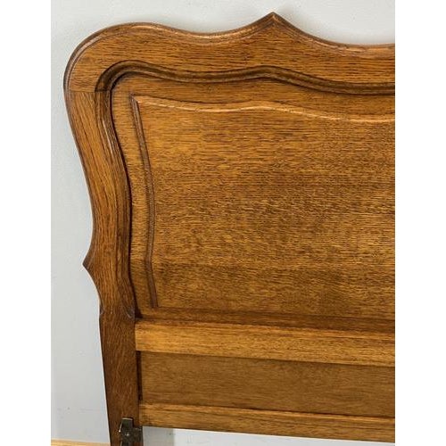 Vintage French Louis XVI Carved Oak Double Bed Headboard For Sale - Image 4 of 8