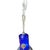 Metal 1980s Art Deco Style Chrome & Cobalt Nude Figural Lamp W/ Light-Up Cobalt Glass Base For Sale - Image 7 of 10
