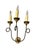 A pair of Italian parcel-gilt sconces from designers Dennis & Leen for luxury furniture manufacturer Formations....